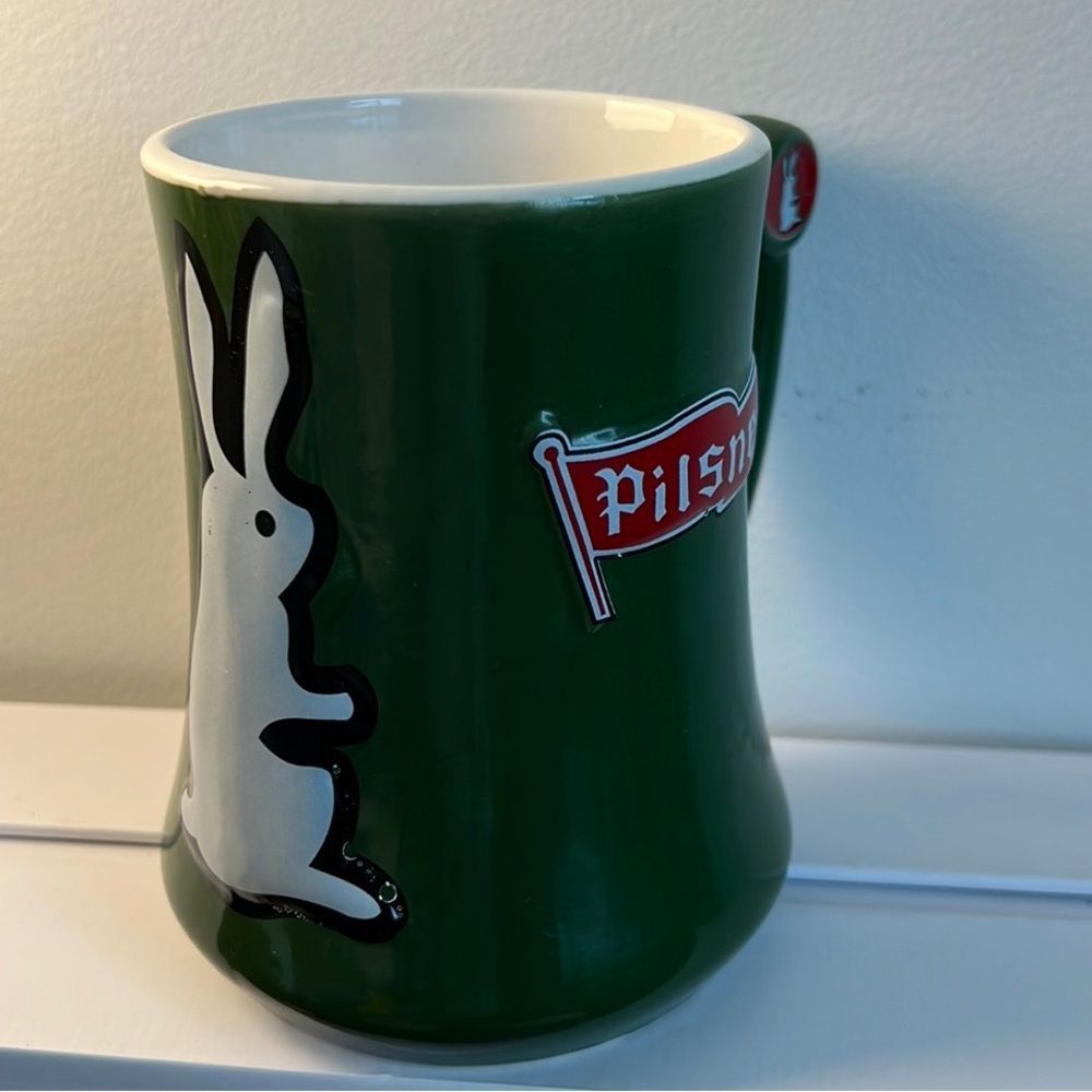 Ceramic Pilsner Dark Green with Rabbit - Picture 6 of 8